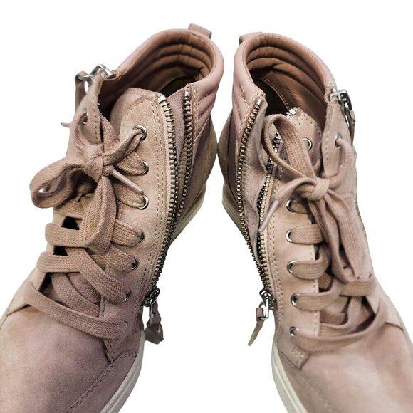 Linea Paolo Niya Hidden Wedge Sneaker Blush Pink Shoes Women's Size 7.5 - Picture 10 of 13